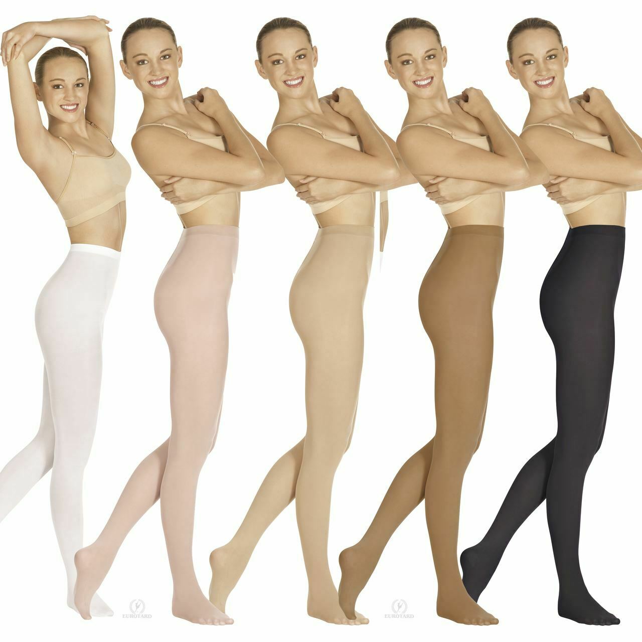 Eurotard Adult Non-run Footed Euroskins Microfiber Tights Assorted Colors
