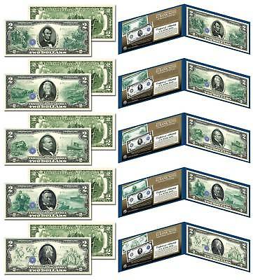 1914 Series Fr Bank Notes Hybrid Commemorative - Set Of All 5 Modern Us $2 Bills