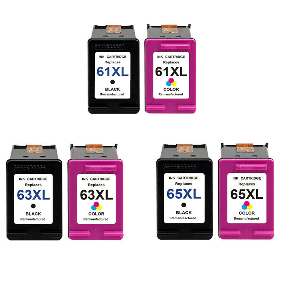 Ink Cartridge Black Color For Hp 60 Xl 61 Xl 63 Xl 65 Xl 62 Xl-with New Chip
