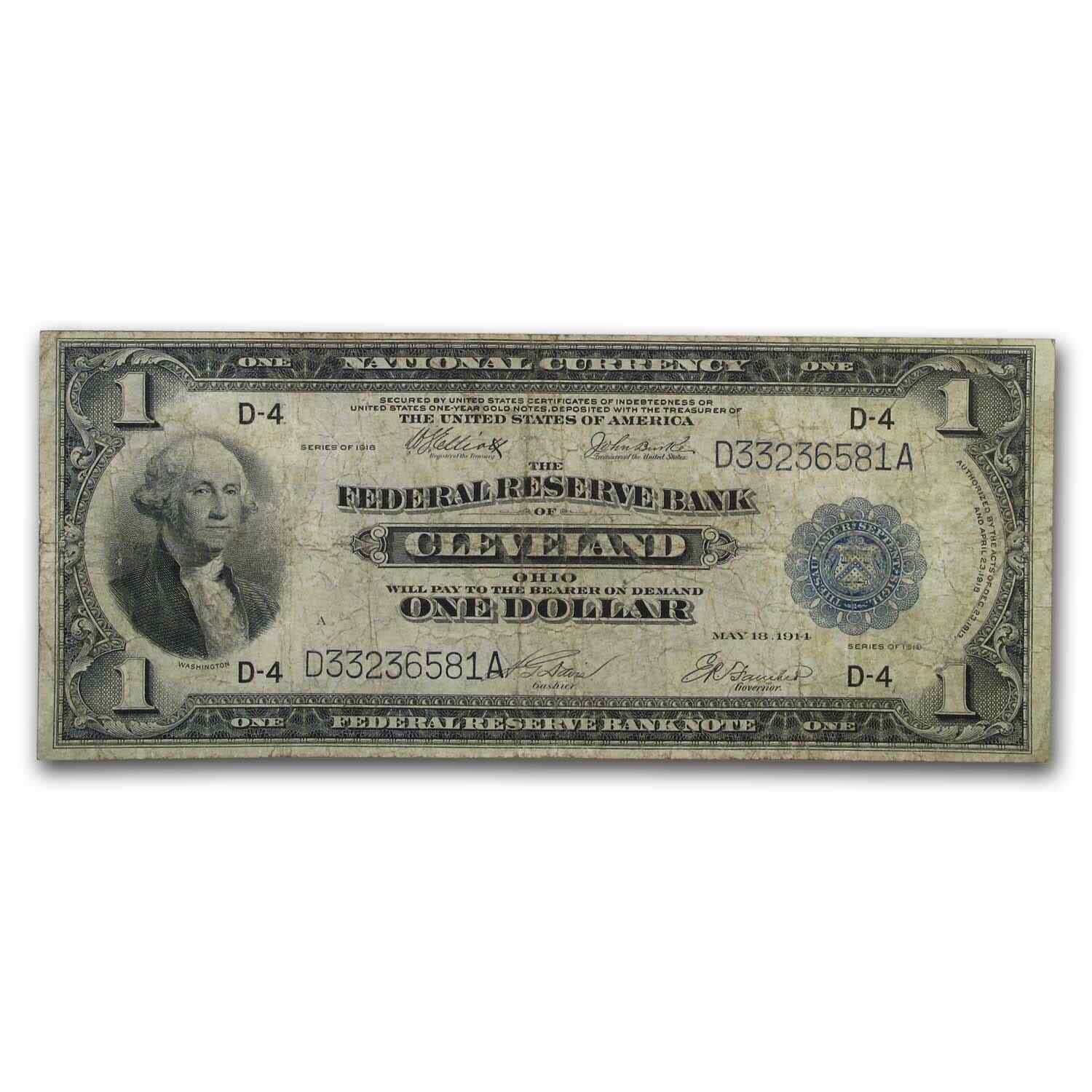 1918 (d-cleveland) $1.00 Frbn Vf - Sku#204531