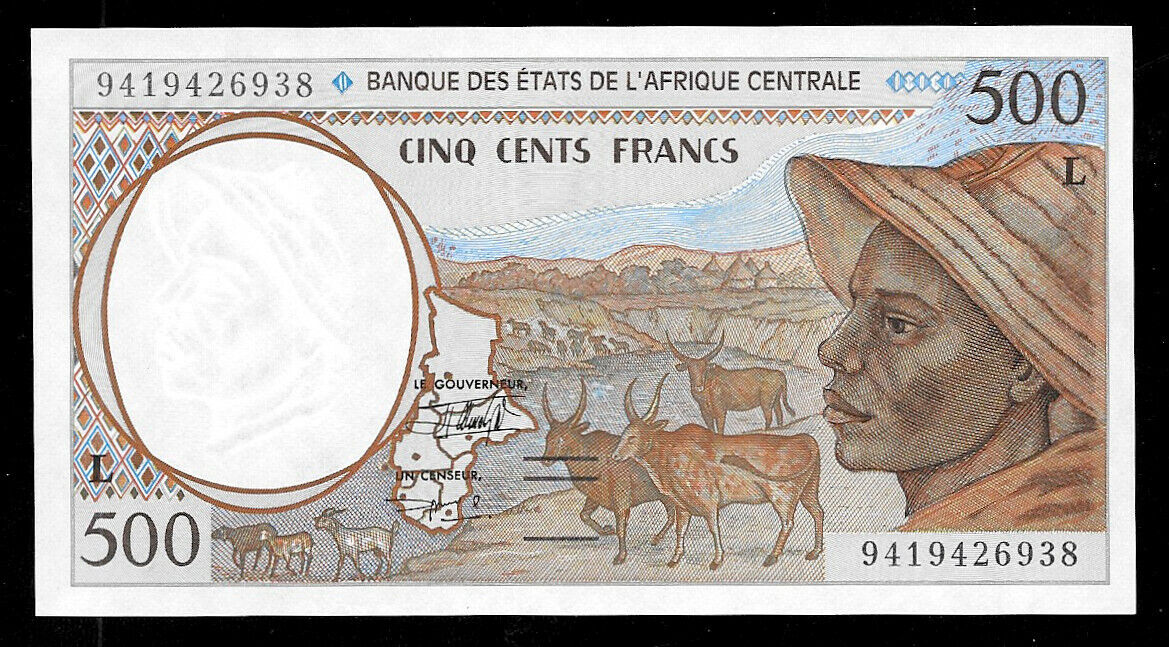 Central African States Gabon 500 Francs Nd 1994 P401lb # Crisp Unc ; Ref.# 938