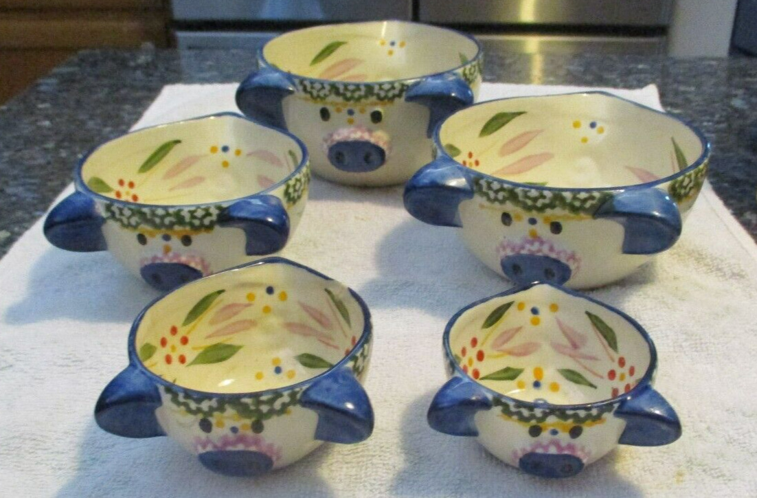 Temptations - Old World Blue Measure Cup Set (missing 1/4 Cup)